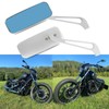 Devilmotor Black Rectangle Motorcycle Bobber Mirrors for Cruiser Chopper with