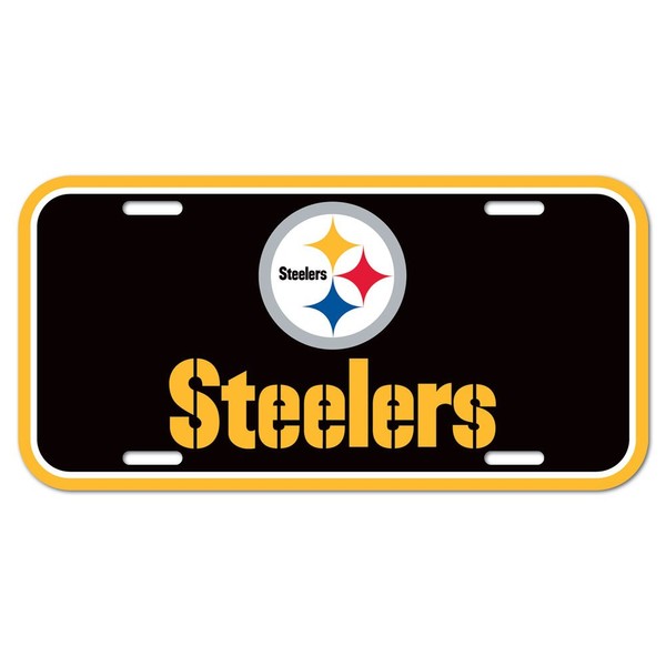 WinCraft NFL Pittsburgh Steelers License Plate, Team Color, One Size