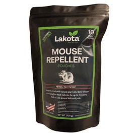 Mouse Repellent Pouches, Extra Strength 60% Oil, Repel Mice Rodent from Nesting in Car/Boat/RV/Grill/Pool Heaters/Campers, Deterrent for House/Garage, 10 Scent Pouches (Herbal Mint Scent)
