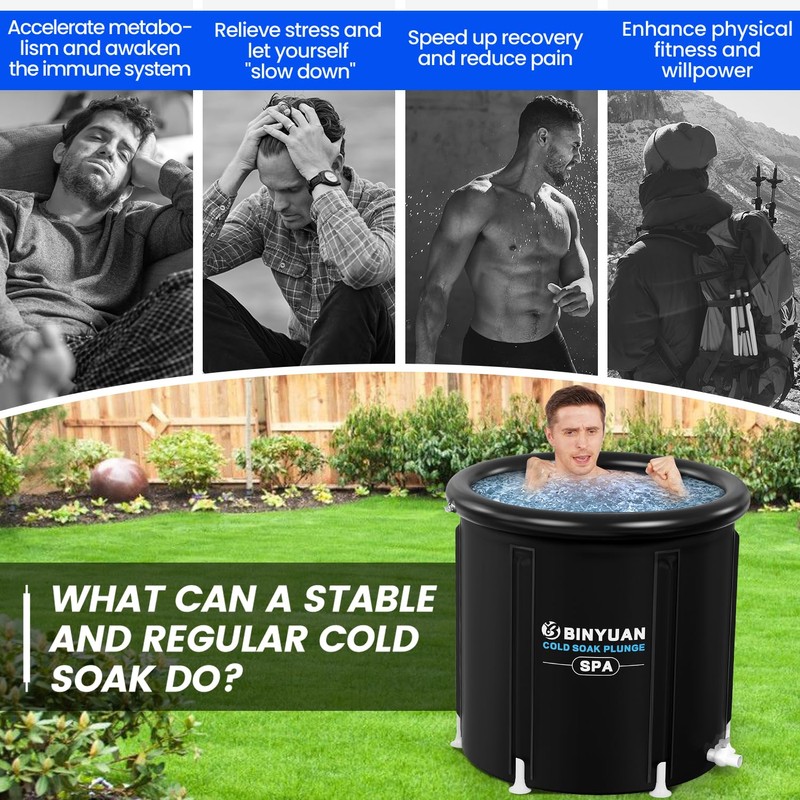 BINYUAN XL Ice Bath Tub for Athletes With Cover 99