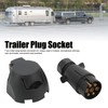 7 Pin Trailer Plug Socket with Gasket Bracket Kit Wiring