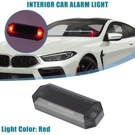 A ABSOPRO Universal Car Solar Power Simulated Dummy Alarm, Car Security Anti-Theft LED Flashing Warning Light Fake Lamp Red Shell Black