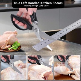 Left Handed Kitchen Scissors, Lefty Poultry shears Kitchen Tools Utensils for Left Hand People/Adults