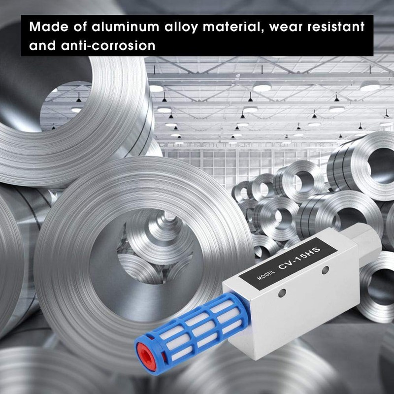 Akozon Vacuum Ejector CV-15HS Pneumatic Air Exhaust Vacuum Generator Ejector