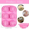Molde De Silicón Flores Rosas 6 Cavidades Jabones Repostería