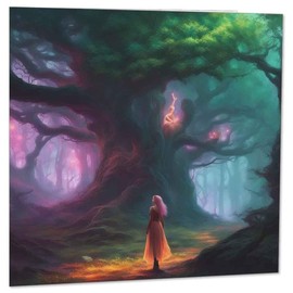 Fantasy Forest Woodland Magical Enchanted Greeting Card 145 x 145mm
