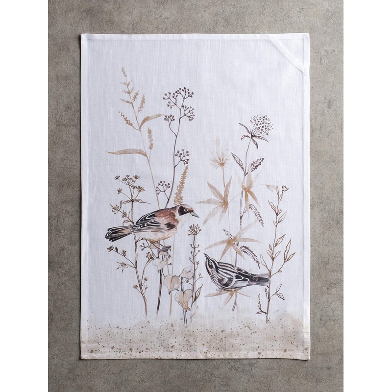 Maison d' Hermine Meadow Florals Brown 100% Cotton Set of