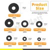 Mardatt 175Pcs 7 Sizes Rubber Washers Assortment Kit, 10/12/16/18/20/25/30MM Flat