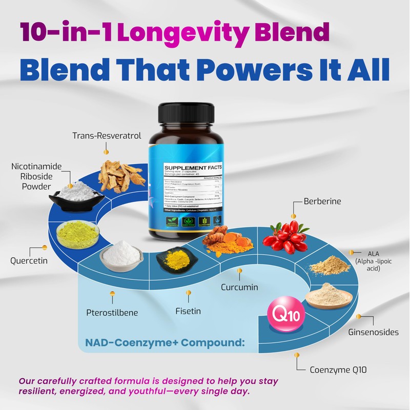 VEGATOT 10 in 1 High Strength Resveratrol with Quercetin Healthy