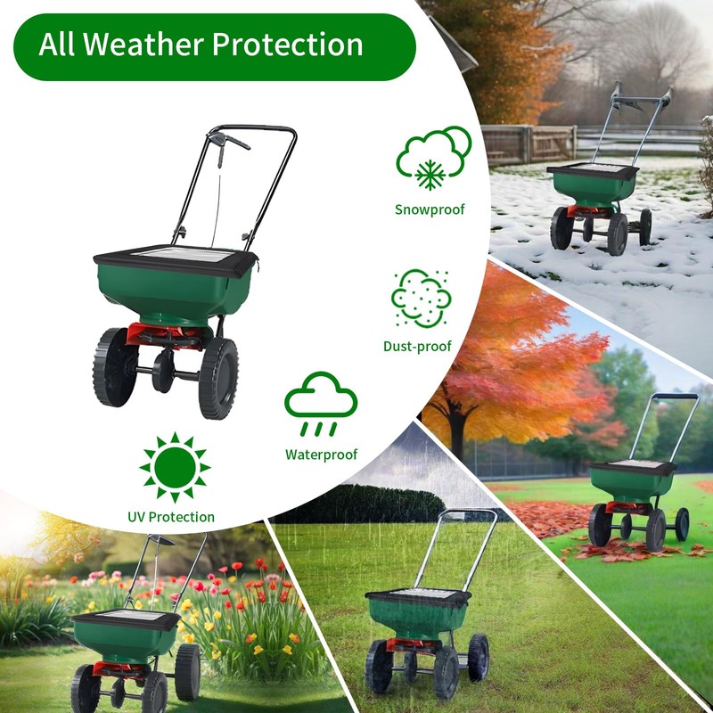 JYLBHYZI Broadcast Spreader Cover with Durable PVC Clear Window,420D Waterproof