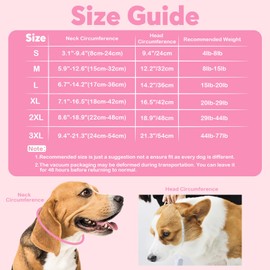 IDOMIK Dog Recovery Collar, Waterproof Soft Dog Cone After Surgery, Comfy Protective Elizabethan Collar Alternative for Dogs Cats, Adjustable Pet Neck Donut Cone Anti-Licking Biting Wounds,Rose,M