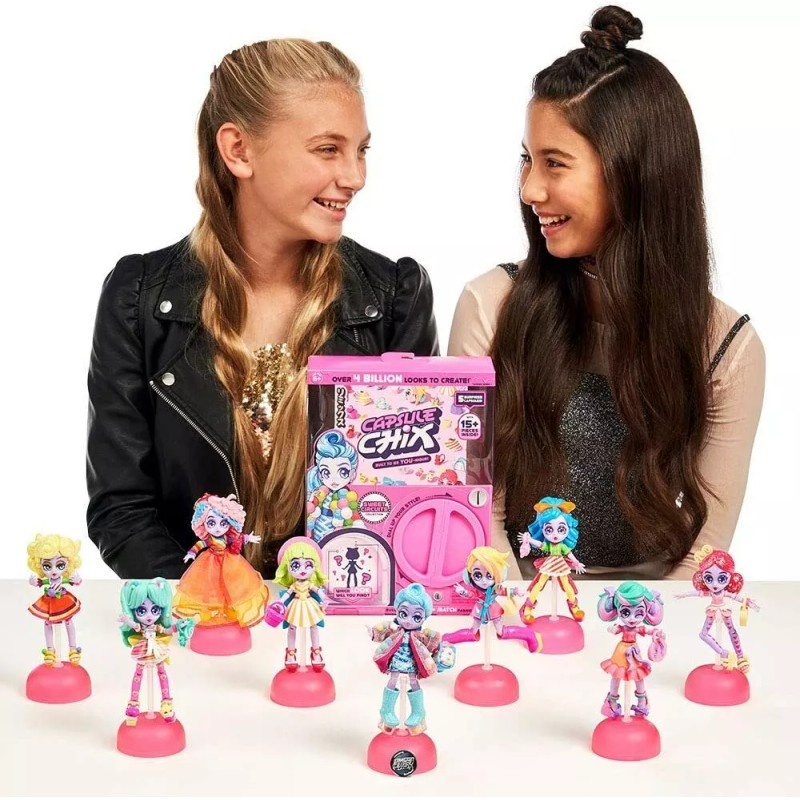 Capsule Chix Ultimix 4 Pack, 4.5 inch Small Doll with
