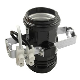 LQ Industrial Standard E26 Twin Socket with Lamp Holder Twin Bracket Double Twin Screw Light Socket Wiring Terminal for Incandescent Bulbs Fluorescent Lights LED Bulb Bases