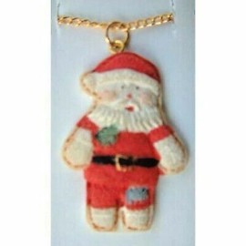 Team-Zebra Funky Earrings & Novelty Jewelry SANTA PENDANT NECKLACE-Count