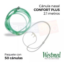 Westmed Punta/canula Nasal Confort Plus 2m Paq 50 Pzas.  Westmed