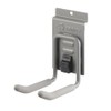 TRINITY Heavy Duty Slatwall Double Hooks with Spring-Lock, 4-Inches, Gray,