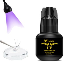 UV Eyelash Extension Glue Safe and Mild Without Irritation 9-10 Weeks Retention Maximum Adhesion 1 Sec Drying Time for Semi-Permanent Extensions Professional Use Only