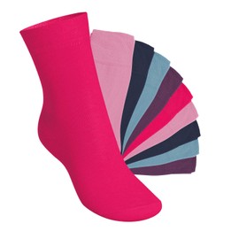Footstar Children's Socks, Everyday Medium High Socks for Girls and Boys, 10 Pairs - Sweet Colours, size: 31-34