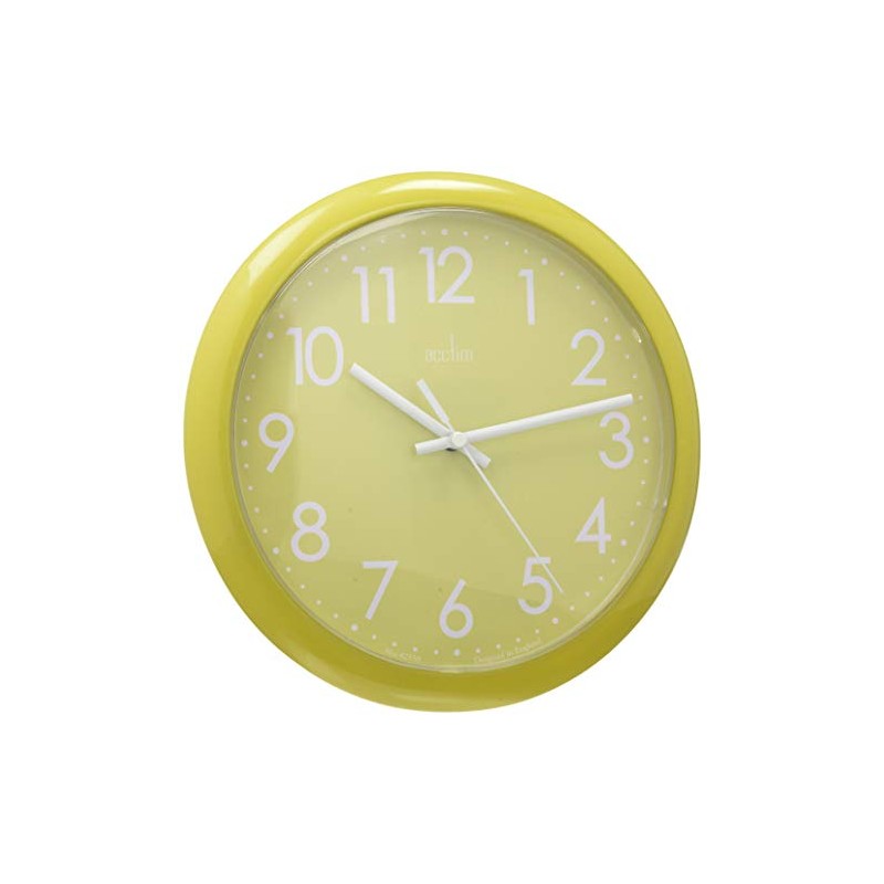 Acctim Abingdon Wall Clock Quartz Easy Read Arabic Numbers Lime