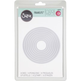 Sizzix Framelits Die Set 657551, Circles, 8 Pack, Multi Colour, One Size