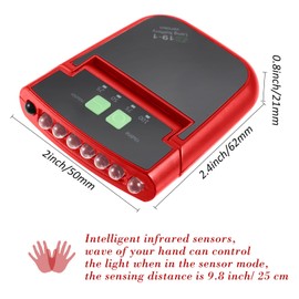 Mudder 2 Pieces LED Clip on Cap Lights USB Rechargeable Cap Flashlight Clip Waterproof Ultra Bright Hat Flashlight Headlamp for Fishing Camping Hand Work (Red)