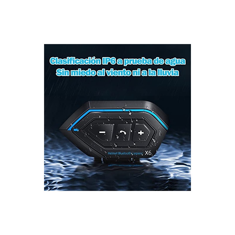 Autbye - Auricular Bluetooth para Motocicleta con MicrFono, Compatible con