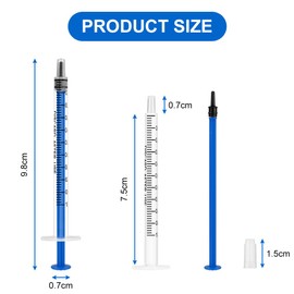 OFFCUP Plastic Syringes, Pack of 20, 1 ml Disposable Syringes with Caps, Feeding Syringe without Needles, Sterile Individual Packaging for Scientific Laboratories, Plant Watering, Pet Feeding