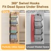 Lyuwanxian 4-Tier Hanging Closet Organizer with 360°Rotating Hooks – Foldable