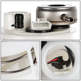 Auto Dynasty E7065M Electric Fuel Pump Assembly Carter Module Compatible with Dodge Ram 1500 2500 3500 3.9L 5.2L 5.9L Gasoline 1994, 12V, White