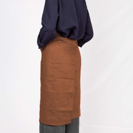 Bonlino 100% Linen Apron Women's Apron - Cooking Apron Women Cooking Apron Long Cooking Retro Bib Apron Kitchen Garden Grill Baecker Waiter Chef Clothing for Wife Mum Grandma Gift, brown