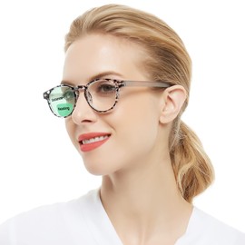 OCCI CHIARI Bifocal Reading Glasses with Clear Top,Blue Light Blocking Readers Women 1.0 1.5 2.0 2.5 3.0 3.5(250+ Black/Demi)