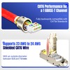 AMPCOM STP CAT6 RJ45 Connector Zinc-Alloy Tool-Free Ethernet Field Termination