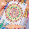 120 Pack Glitter Gel Pens Set, ZSCM 60 Colors Pens