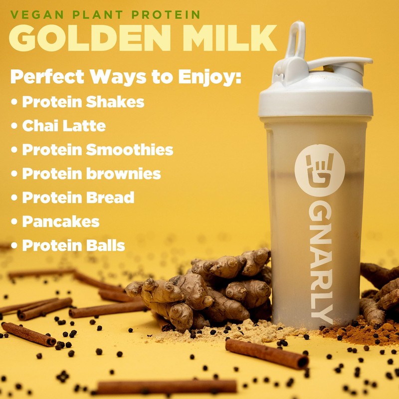 Gnarly Nutrition Golden Milk Plant-Based Protein Blend – Vegan Powder