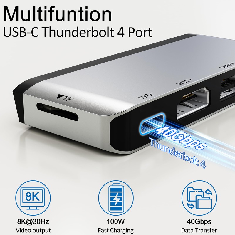 Surface Pro 8 Docking Station USB C Hub with Thunderbolt