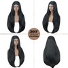 26 IN Straight Headband Wig for Black Women Synthetic Hair