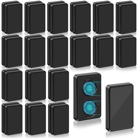 Phoncoo 36 Pieces Outdoor Curtain Weights, Plastic Wrapped Heavy Duty Curtain Weights Magnetic Bottom Square Weight for Heavy Wind,Outside Curtain,Patio (Black)