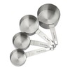 GoodCook Gourmet Measuring Cup Set, Stainless Steel 4-pc., 1/4, 1/3,
