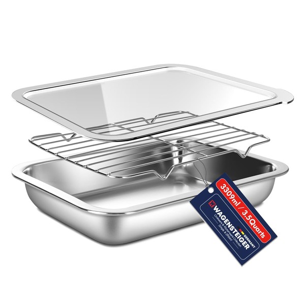 WAGENSTEIGER Stainless Steel Food Prep Container Set with Rack &