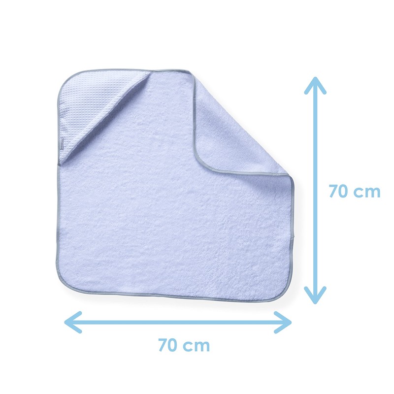 Clair de Lune Over The Moon Hooded Baby Towel, Grey