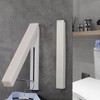 Laundry Hanger Retractable Wall Mounted White Folding Punch Free Installation