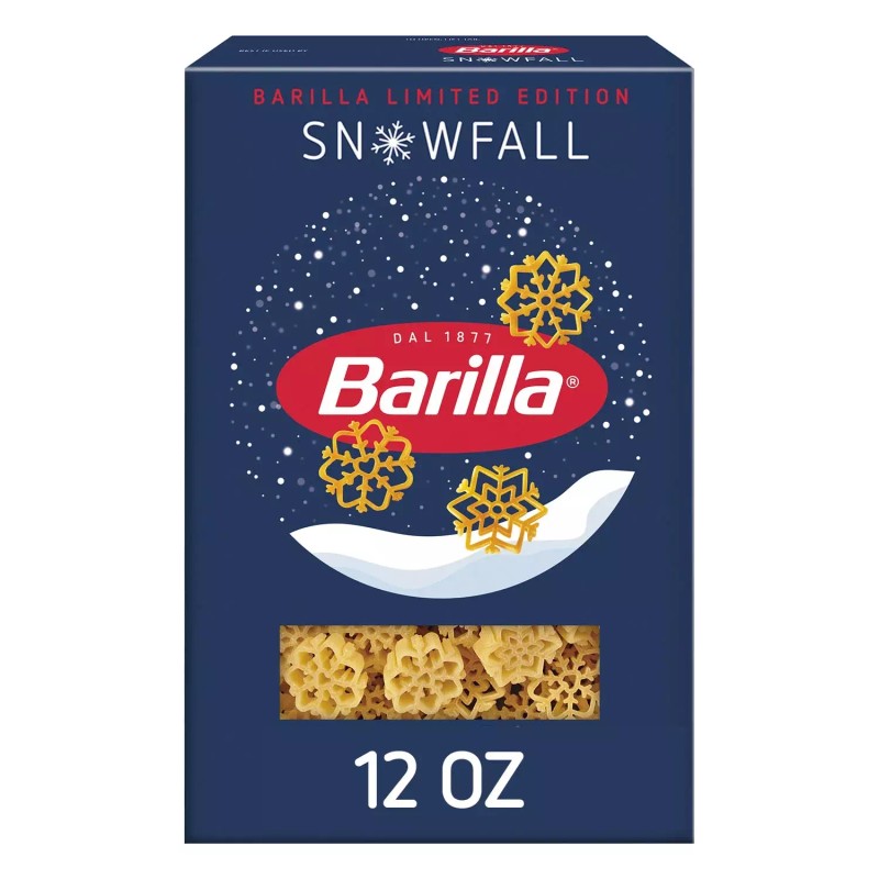 Barilla Snowfall Pasta, 12 oz Box - Limited Edition Snowflake