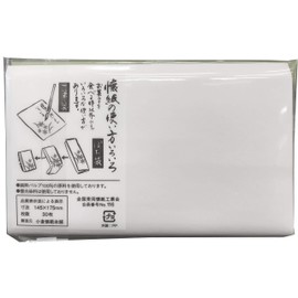 Okada-en Kaishi, Winter Embossed Paper Seasons, Snow Rabbit, Tea Utensils, 1 Quart, 6.9 x 5.7 inches (175 x 145 mm), Pack of 30