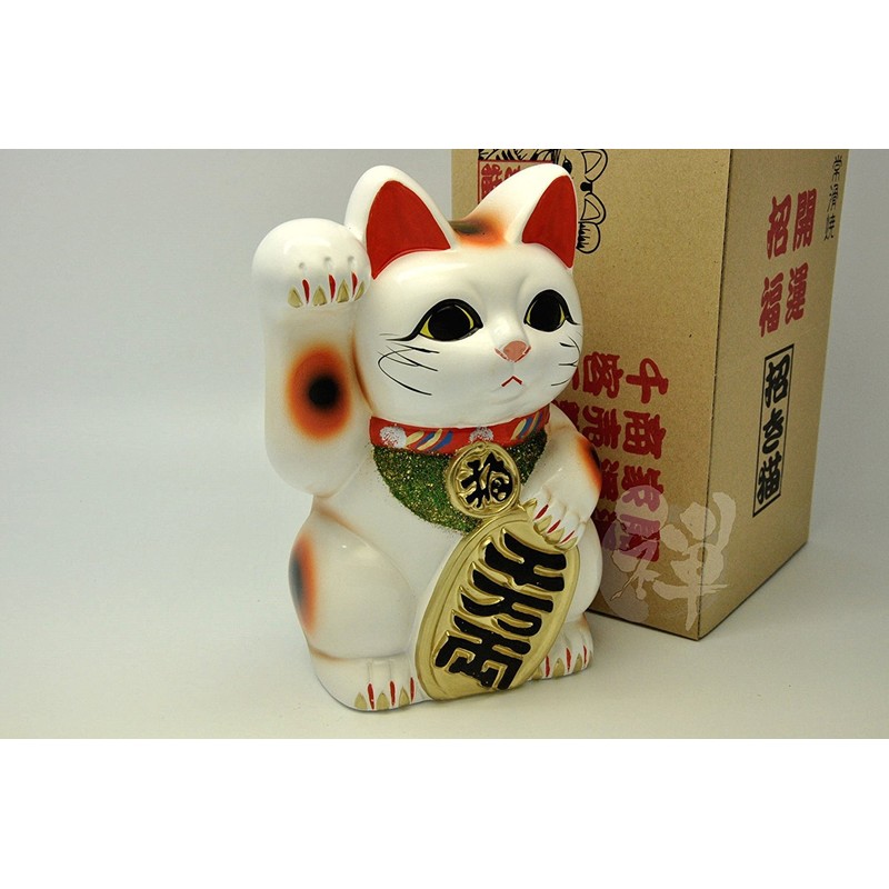 Liphontcta Japanease Lucky Cat Right Hand Maneki Neko koban 9.1inch