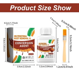 Metal Rust Remover, Car Rust Remover, Rust Converter, Rust Remover with Brush, Multi-Purpose Rust Remover, Suitable for Various Metal Surfaces such as Iron, Steel, Copper, 100 g