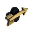 PinMart's Antique Gold Shooting Arrow Lapel Pin – 1 Piece