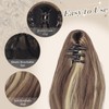 FESHFEN Ponytail Extensions 20 inch Long Wave Ponytail Claw Clip