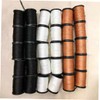 VILLFUL 3 Rolls Sewing Thread Black White Brown Tailoring Line