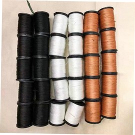 VILLFUL 3 Rolls Sewing Thread Black White Brown Tailoring Line for Bookbinding Cobbler Accessories Each Durable Multi Purpose Thread for Crafts for Hand Machine Quilting