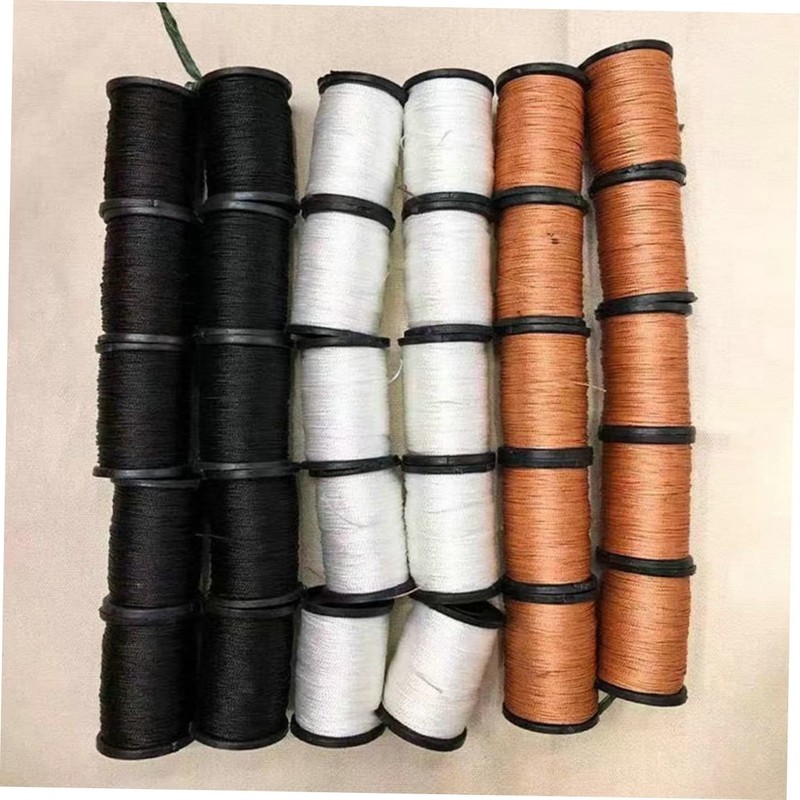VILLFUL 3 Rolls Sewing Thread Black White Brown Tailoring Line